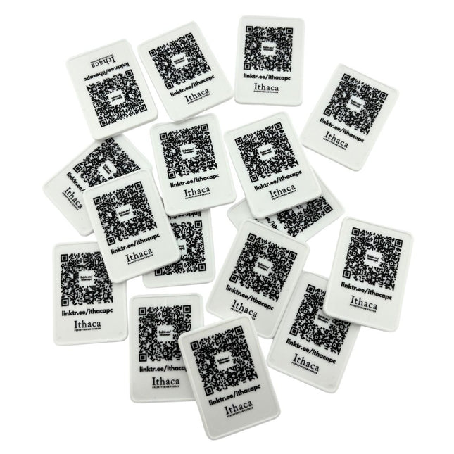 Fichas de plastico rectangular personalizadas blanco 50x35 mm - 1000 unidades