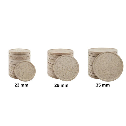 Fichas en fibra de madera Ø35 mm - 100 unidades