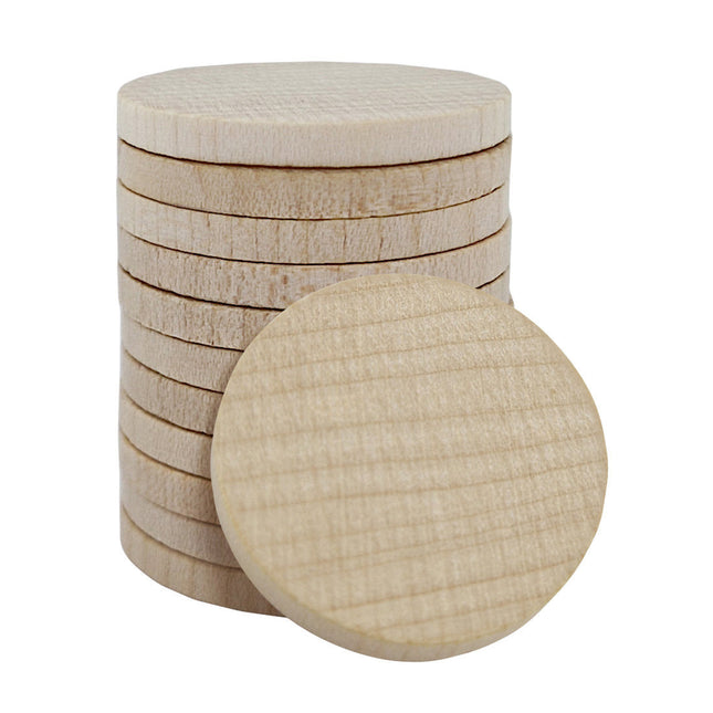 Fichas de madera Ø29 mm - 100 unidades