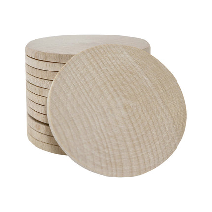 Fichas de madera Ø51 mm - 50 unidades