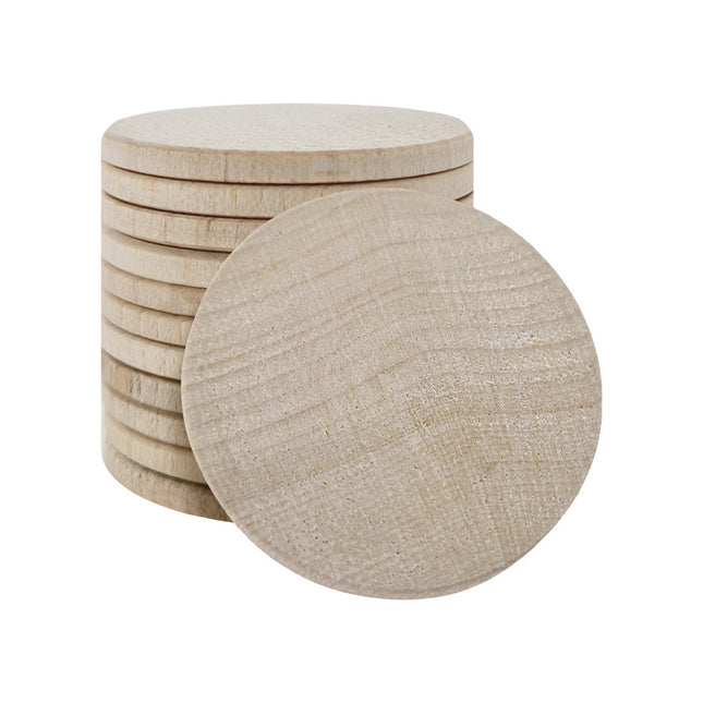 Fichas de madera Ø37 mm - 50 unidades