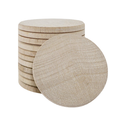 Fichas de madera Ø37 mm - 50 unidades