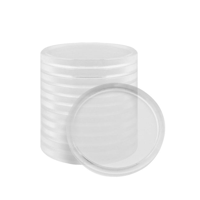 Fichas de plastico transparente Ø25 mm - 100 unidades