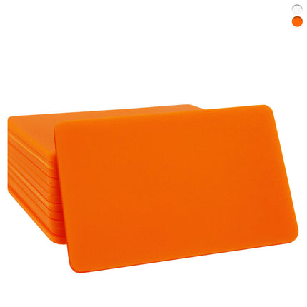 Fichas de plastico rectangular, 64x42mm - 100 unidades