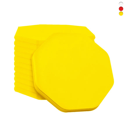 Fichas de plastico octogon, 38x38 mm - 100 unidades