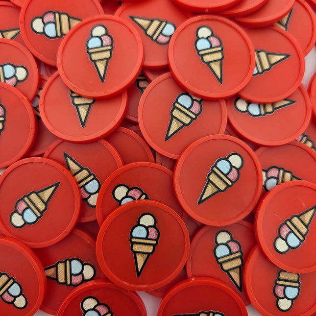 Fichas de plastico helado sorbet Ø29mm - 100 unidades