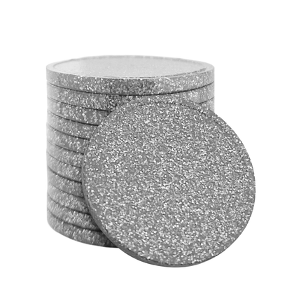 Fichas de plastico con brillantina  Ø29 mm - 100 unidades