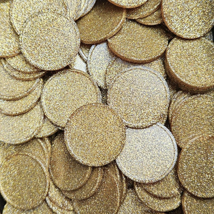 Fichas de plastico con brillantina  Ø29 mm - 100 unidades