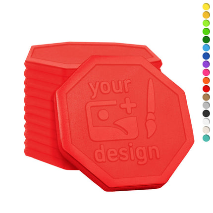 Ficha de plastico octágono personalizadas Ø29mm - 1000 unidades