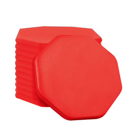 Fichas de plastico octogon, 38x38 mm - 100 unidades