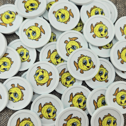 Fichas de plastico para carrito de la compra €1 persnalizadas - 100 unidades