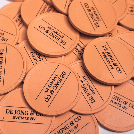 Fichas personalizadas recicladas Ø29 mm - 100 unidades