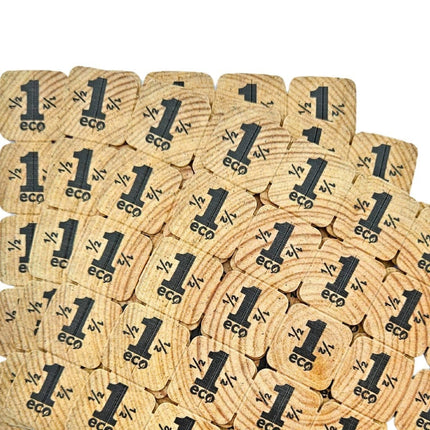 Fichas para festivales en madera - 1000 unidades