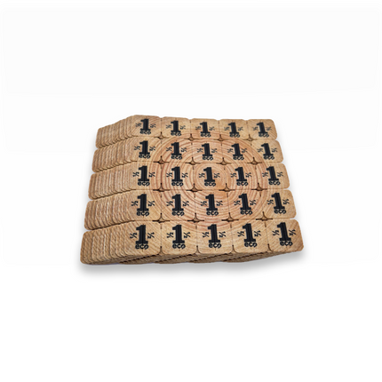 Fichas para festivales en madera - 1000 unidades