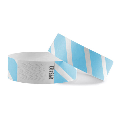 Pulseras de Tyvek con rayas - 100 unidades