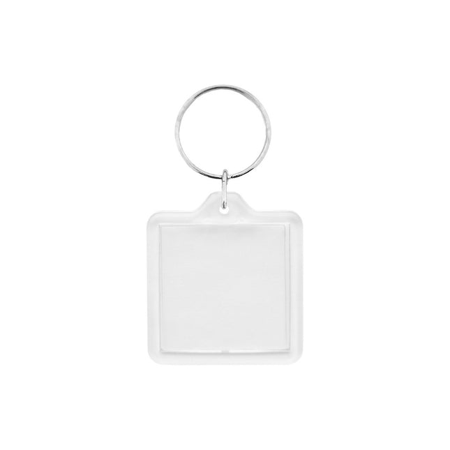 Llavero acrilico cuadrado transparente 40x40mm - Por unidad