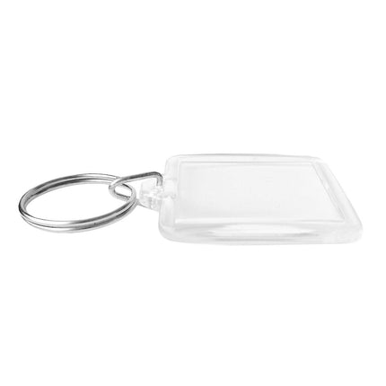 Llavero acrilico cuadrado transparente 40x40mm - Por unidad