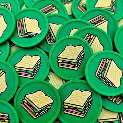 Fichas de plastico sandwich Ø29mm - 100 unidades