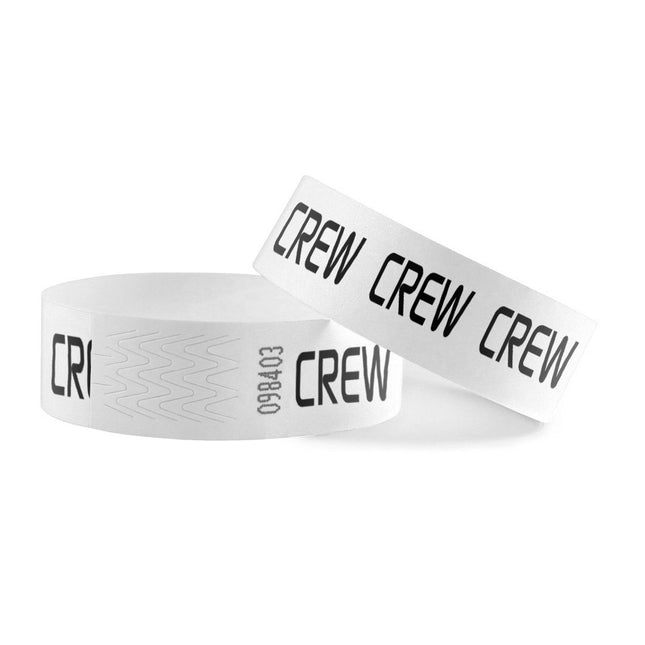 Pulseras de Tyrex blanco CREW - 100 unidades