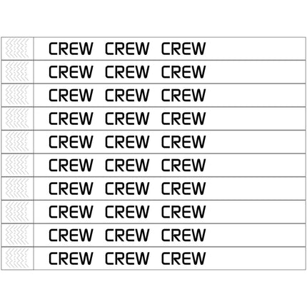 Pulseras de Tyrex blanco CREW - 100 unidades