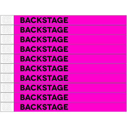 Pulseras de Tyrex rosado BACKSTAGE  - 100 unidades