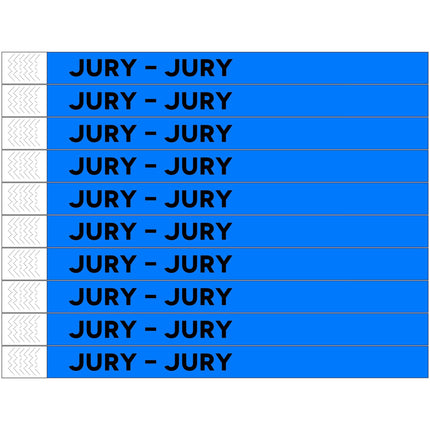 Pulseras de Tyrex azul JURY - 100 unidades