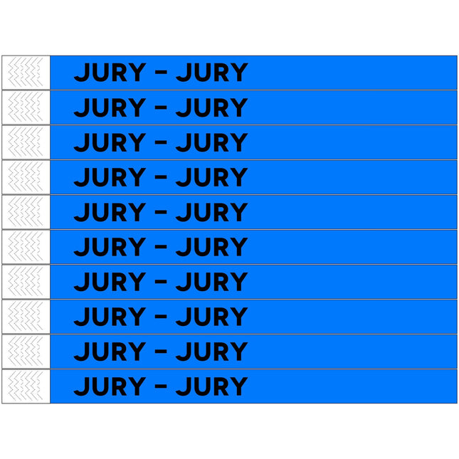 Pulseras de Tyrex azul JURY - 100 unidades