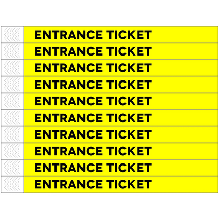Pulseras de Tyrex Entrance Ticket - 100 unidades