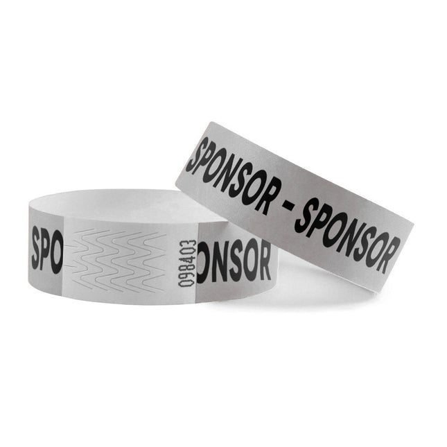 Pulseras de Tyrex plateado SPONSOR  - 100 unidades