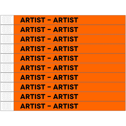 Pulseras de Tyrex naranja 
ARTIST  - 100 unidades