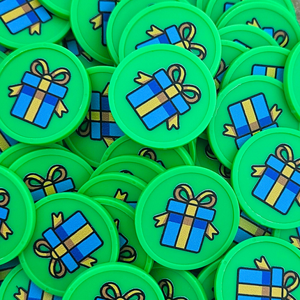 Fichas de plastico regalo Ø29 mm - 100 unidades