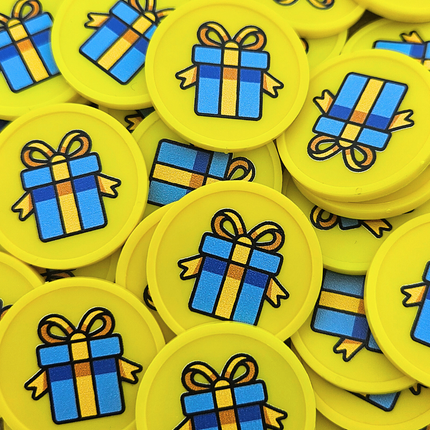 Fichas de plastico regalo Ø29 mm - 100 unidades