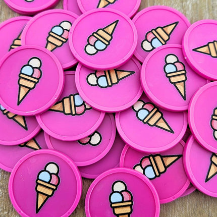 Fichas de plastico helado sorbet Ø29mm - 100 unidades