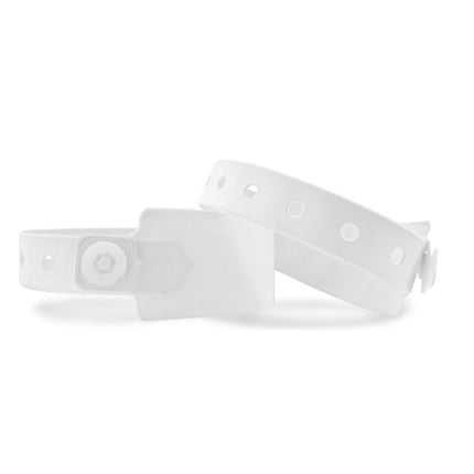pulseras de vinilo blanco 250x26 mm - 100 unidades