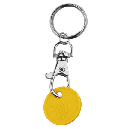 Ficha de plástico para el carrito de la compra con llavero - 10 unidades