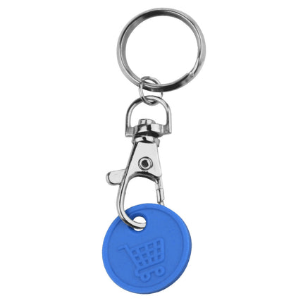 Ficha de plástico para el carrito de la compra con llavero - 10 unidades