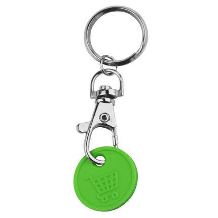 Ficha de plástico para el carrito de la compra con llavero - 10 unidades