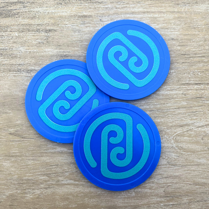 Fichas de plastico XXL personalizadas Ø70  mm - 50 unidades