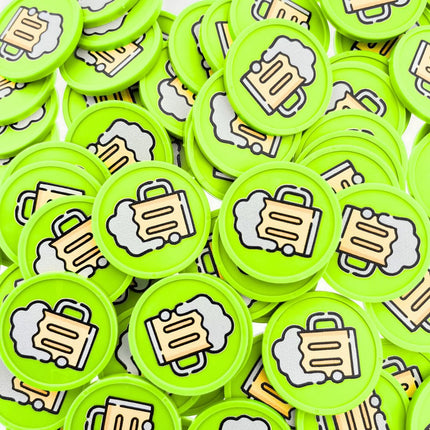 Fichas de plastico jarra de cerveza Ø29 mm - 100 unidades