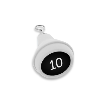 Llavero para hotel de plastico Mayfair Blanco 41x70 mm - Por unidad