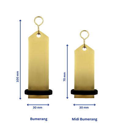 Llavero para hotel Midi Bumerang 30x75 mm - Por unidad