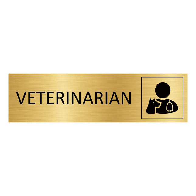 Veterinarian gold door sign 165x45mm - 1 pc