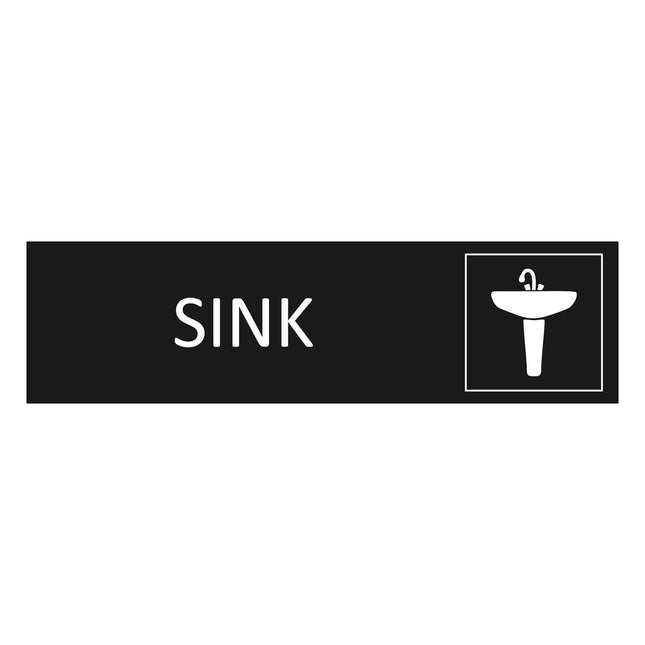 Sink black door sign 165x45mm - 1 pc