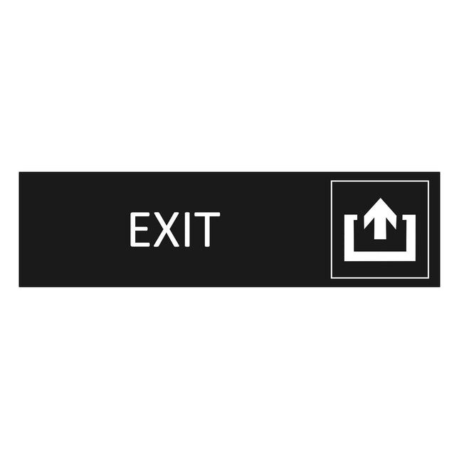 Exit black door sign in green 165x45mm - 1 pc