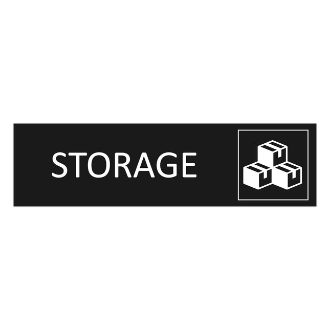 Storage black door sign 165x45mm - 1 pc