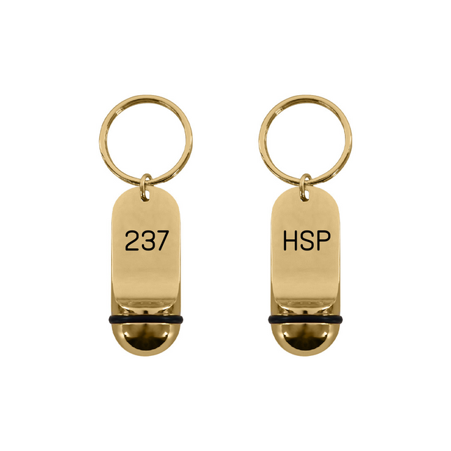 Llavero para hotel Petito dorado personalizable - por unindad