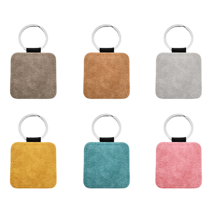 Llavero cuadrado de cuero 50x50mm - Por unidad