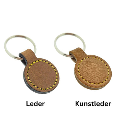 Llavero redondo de cuero Ø30 mm - Por unidad