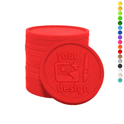 Fichas de carrito de la compra personalizadas en relieve €2,00 - 1000 unidades