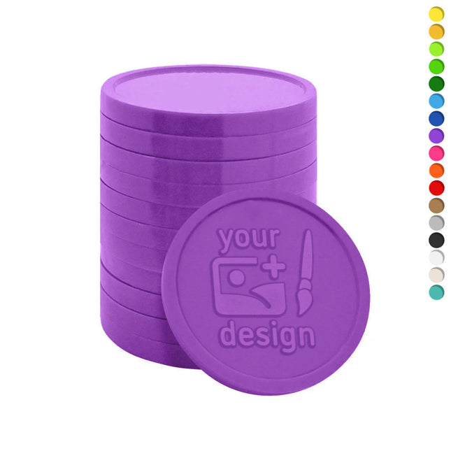 Fichas de carrito de la compra personalizadas en relieve €0,50 - 1000 unidades